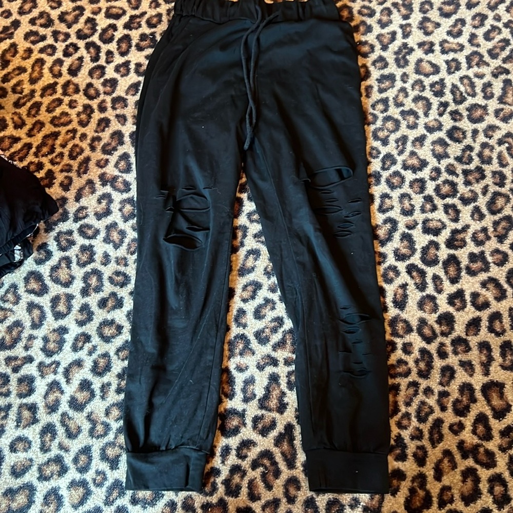 Girls Shein Sweatpants with Rips